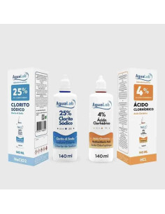 Kit Clorito Sódico + Activador (140ml+140ml) AguaLab